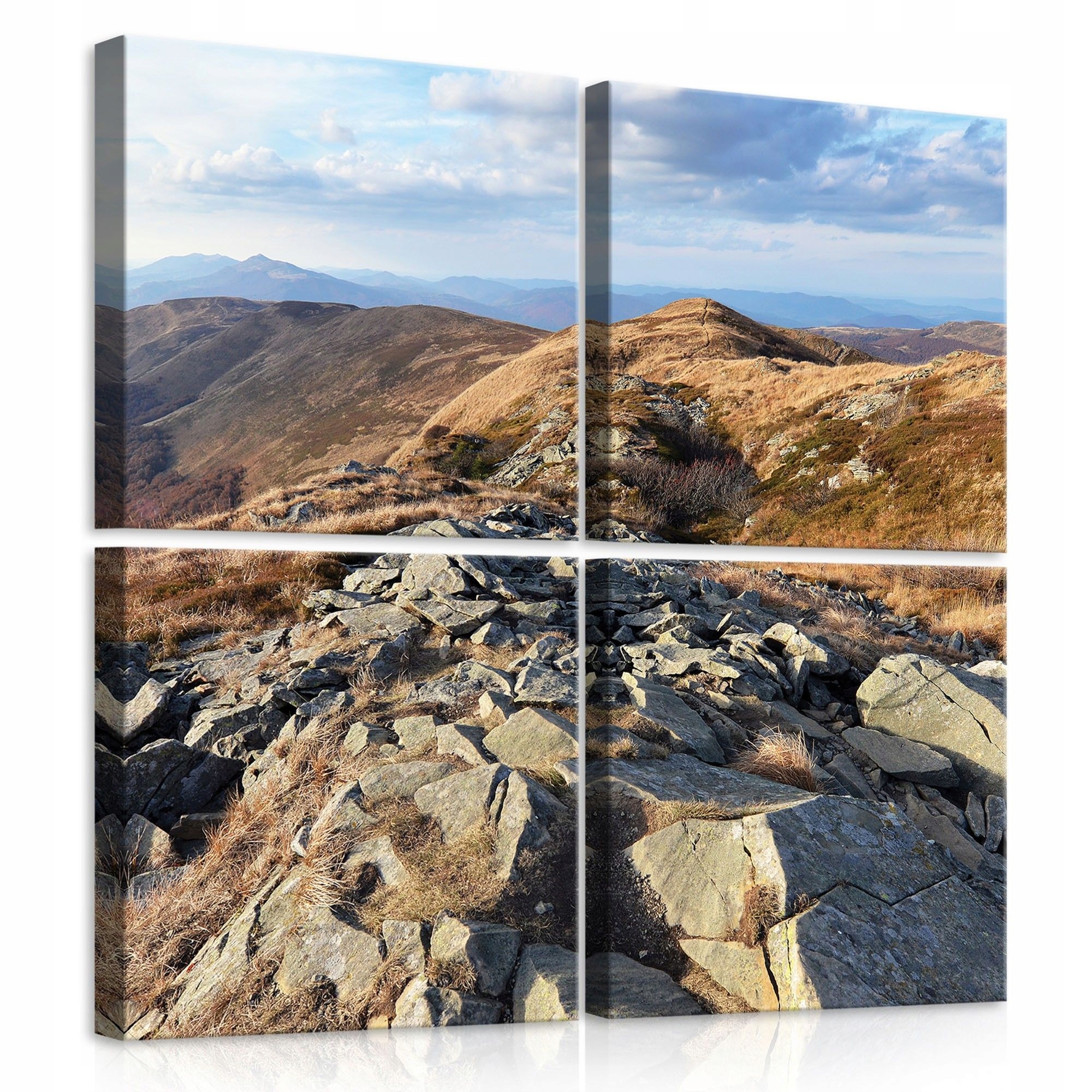 Obraz 50x50 Horská krajina příroda Karpaty podzim hory skály nebe mraky