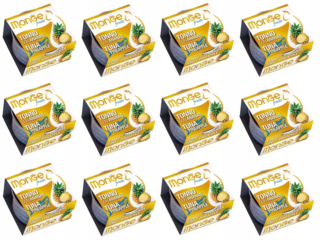 Levně Monge Fruit – tuňák s ananasem 12 x 80 g