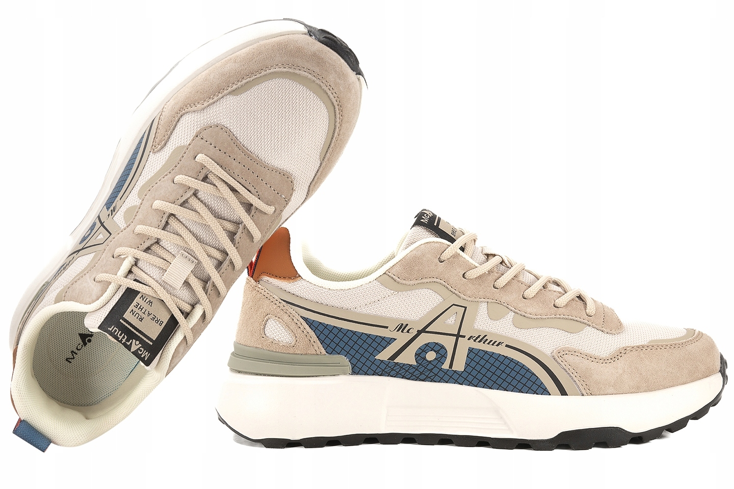 McArthur MC16 Pánské Sportovní Tenisky Pu béžové 43 Béžová