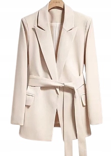 MD béžový kabátek sako pásek M