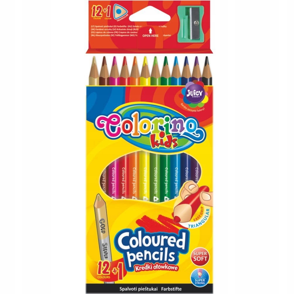 

Kids Kredki Colorino Trójkątne Z Temperówką Colori