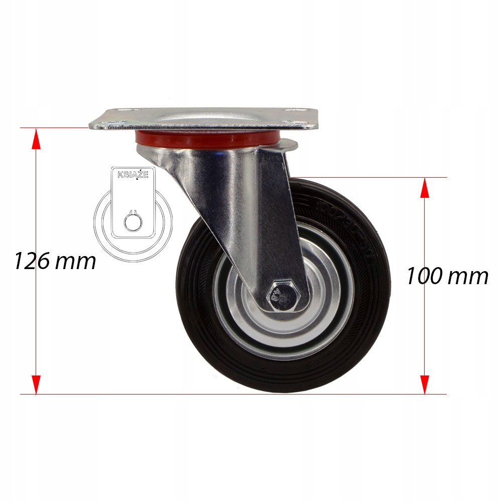 Koło fi 100 wózek regał szafka stół 1STGU100 Kod producenta 1STGU100