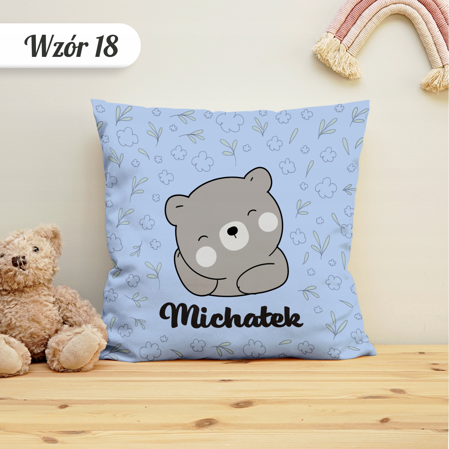 PODUSZKA Z IMIENIEM PODUSZKA DLA DZIECKA PREZENT PODUSZKA DO PRZEDSZKOLA Długość (cm) 40