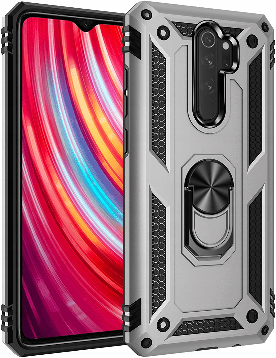 ETUI PANCERNE RING DO XIAOMI REDMI NOTE 8 PRO + SZKŁO Marka Itel