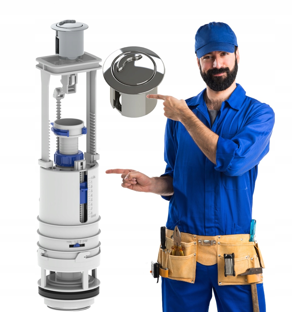 

Zawór Spustowy spłuczki Wc 3/6 L Uniwersalny