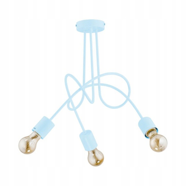 Stropní svítidlo stropní lampa modrá 3-bodová Tango 3xE27 15W ALF28483 Alfa
