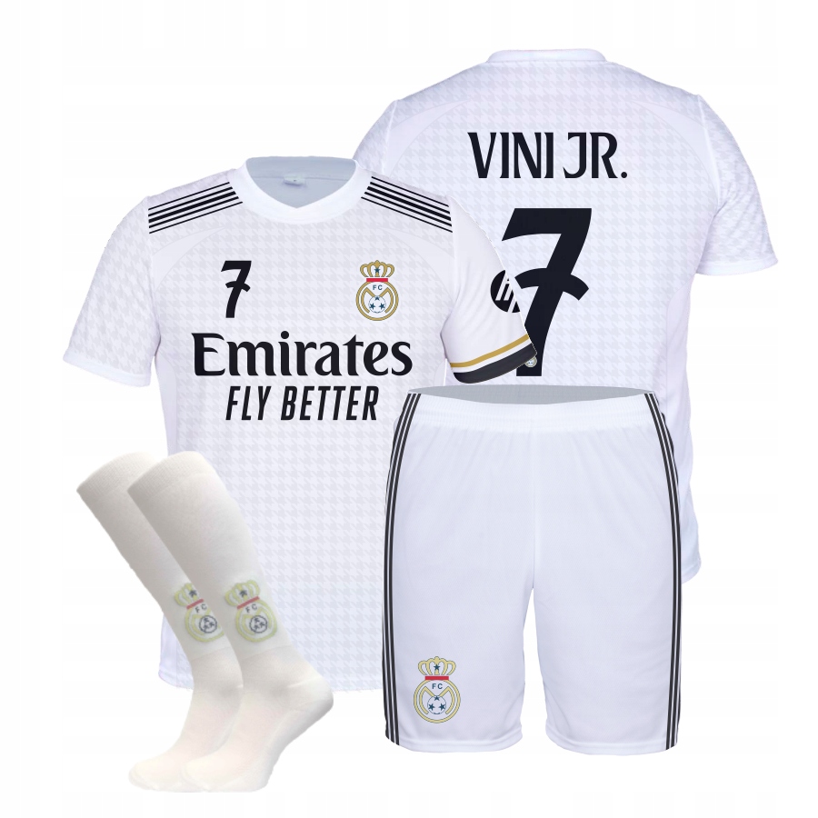 Vini Jr Bia komplet koszulka spodenki getry rozmiar 128