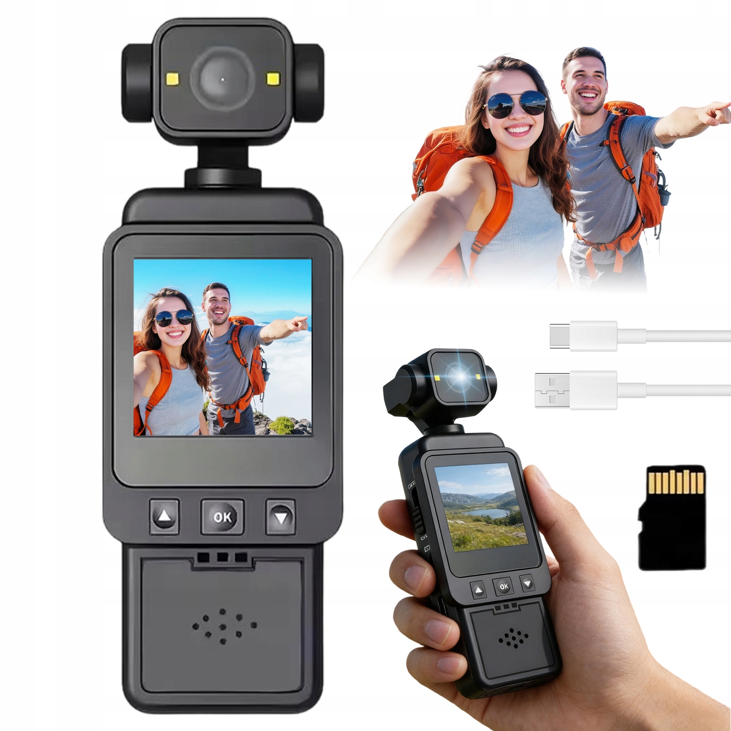 Sportovní Kamera S Klipem LCD 32 Gb Paměťová Karta Detekce Pohybu 1080P