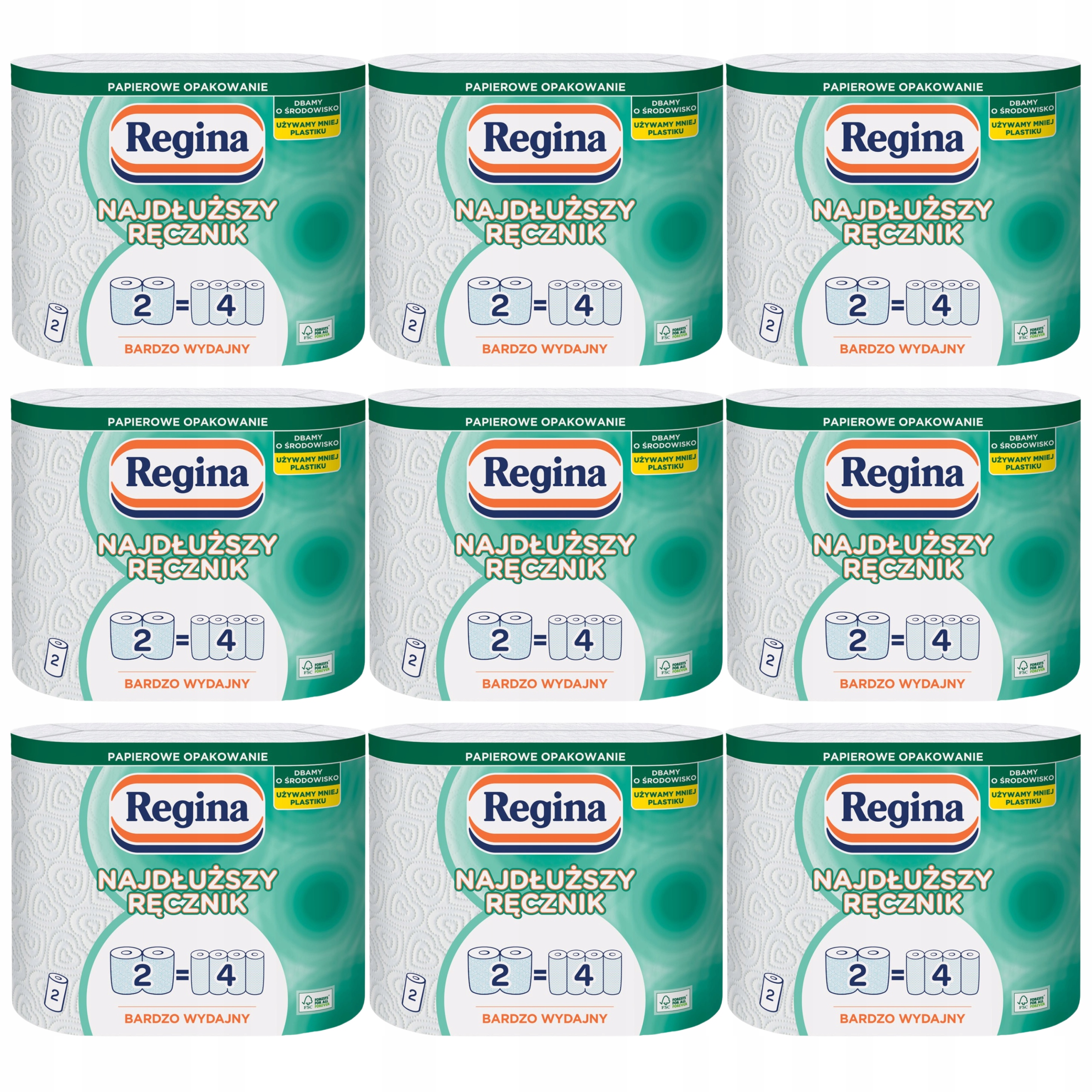 Levně Regina Nejdelší ručník Univerzální sáček 9 x 2 Válečky