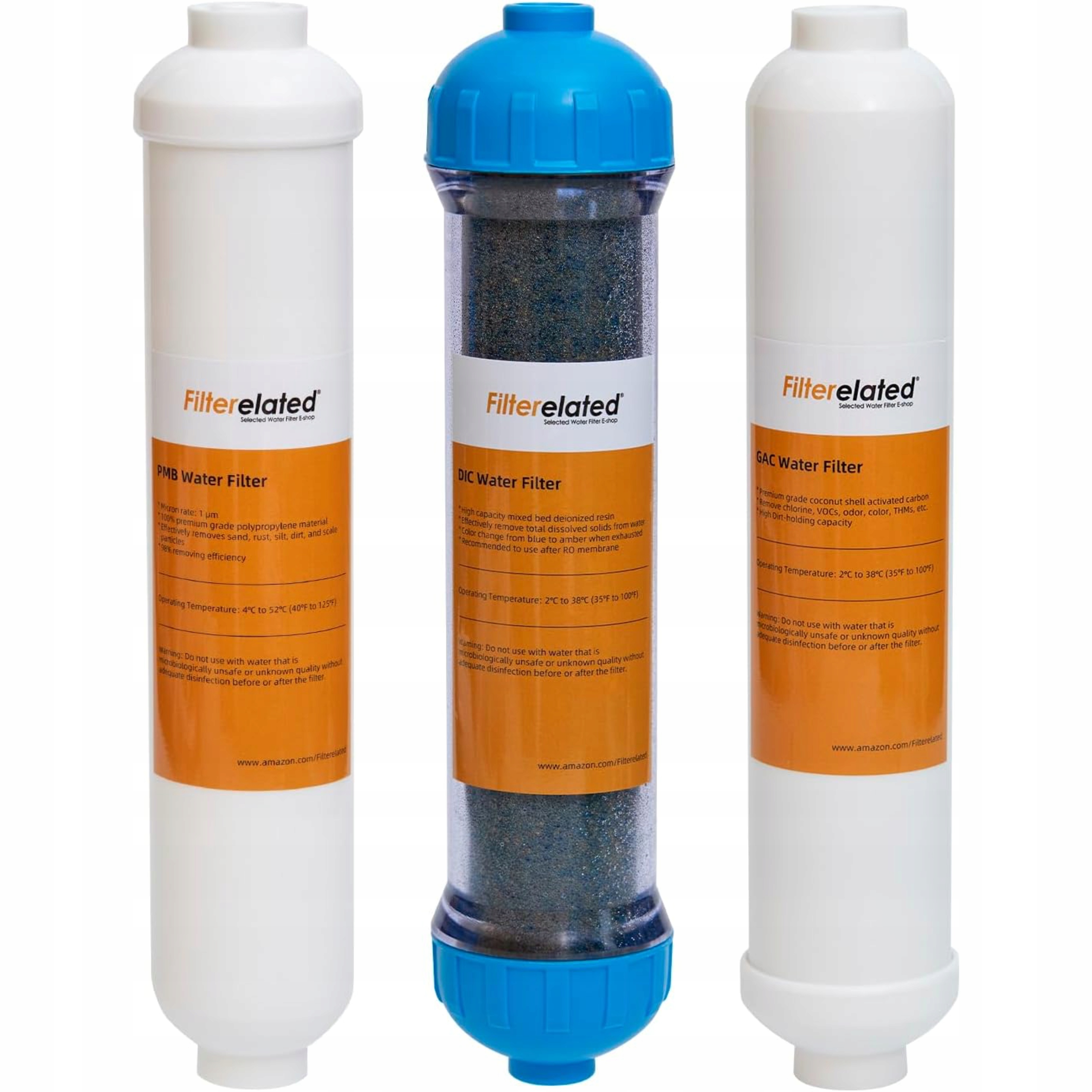 Sada filtrů Ro/di 3-stupňová Pmb Gac DI pryskyřice pro útesové akvárium