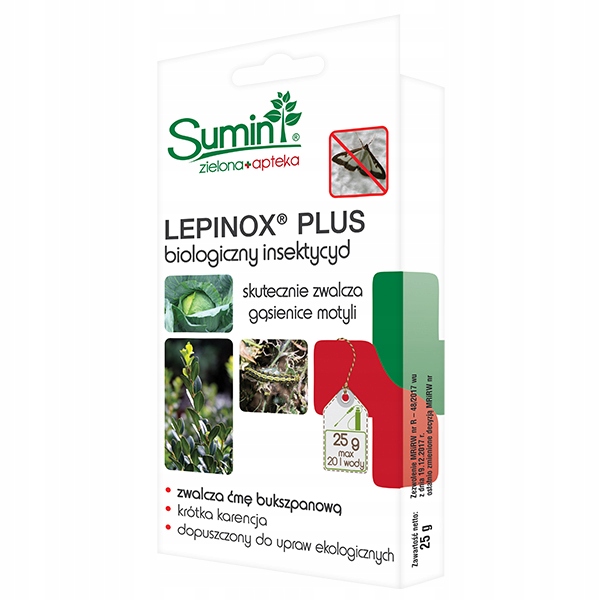 

Lepinox Plus 25G Sumin Insektycyd Ćma Bukszpanowa