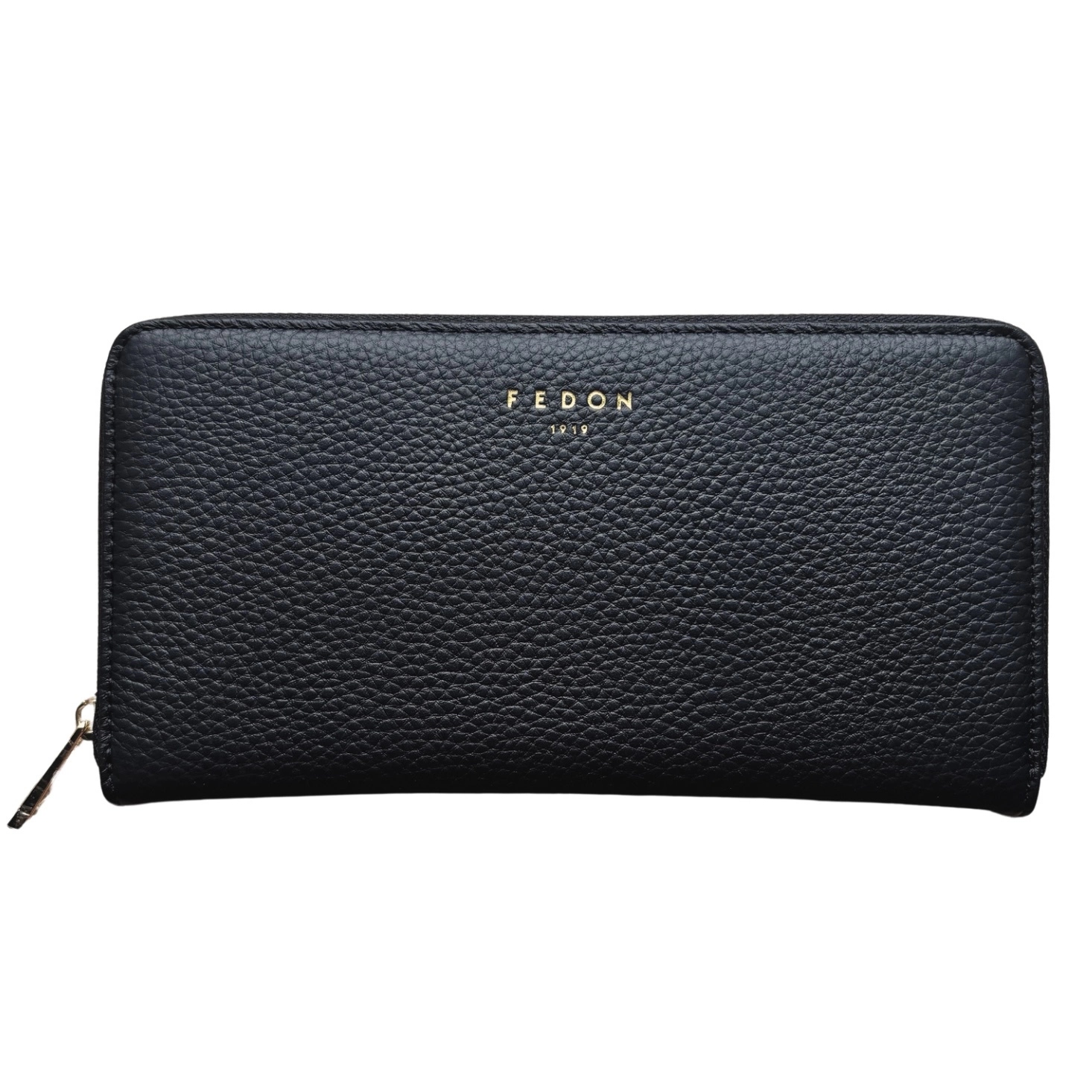 Dámská peněženka Fedon Eva černá, prostorná na karty, doklady, štíhlá ekokůže