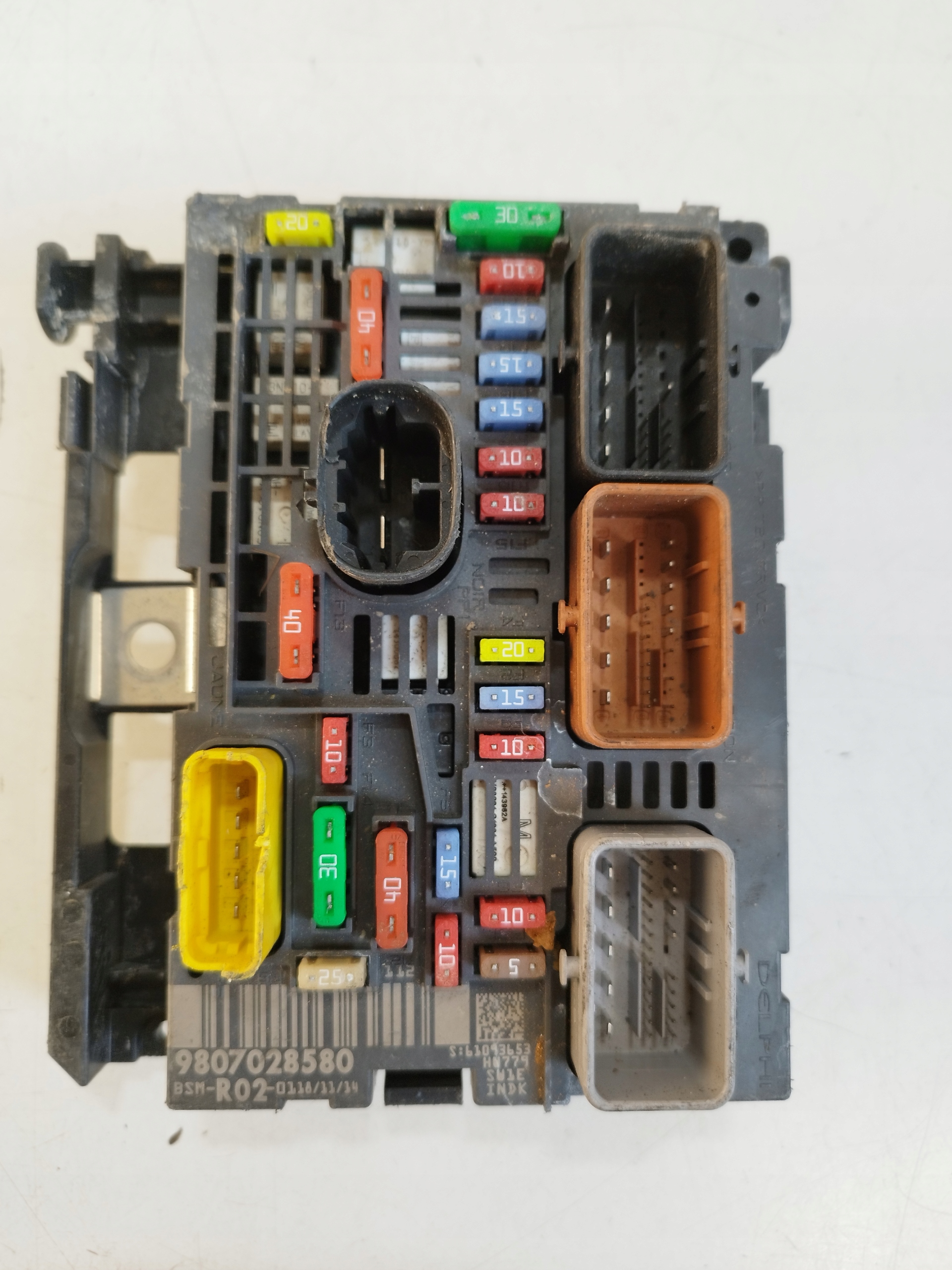 CITROEN PEUGEOT MODUŁ BSM SKRZYNKA BEZPIECZNIKÓW 9807028580 R02