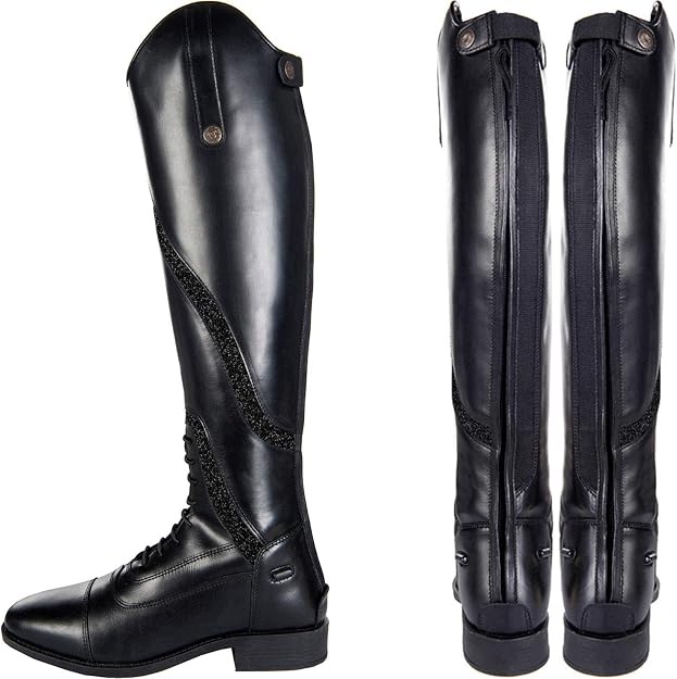 Buty Oficerki Skórzane Hkm Sports Equipment Jazda Konno Czarne Zapinane 42