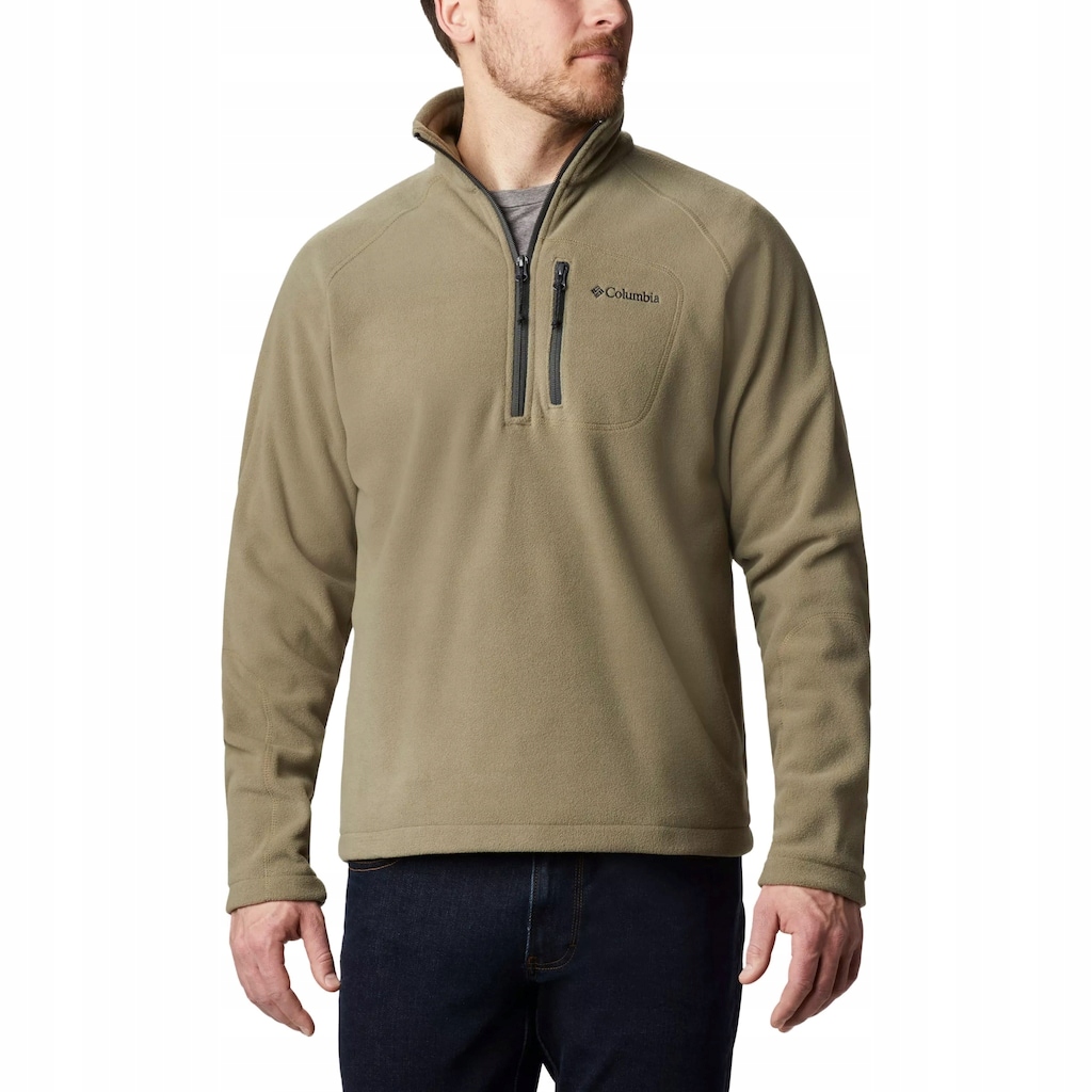 Polar Mikina fleecová Columbia Fast Trek III Half Zip Stone Green/Shark XL