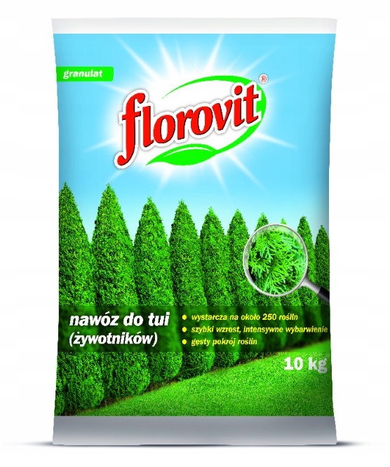 Nawóz wieloskładnikowy Florovit do tui 10kg Grupa Inco granulat 10 kg
