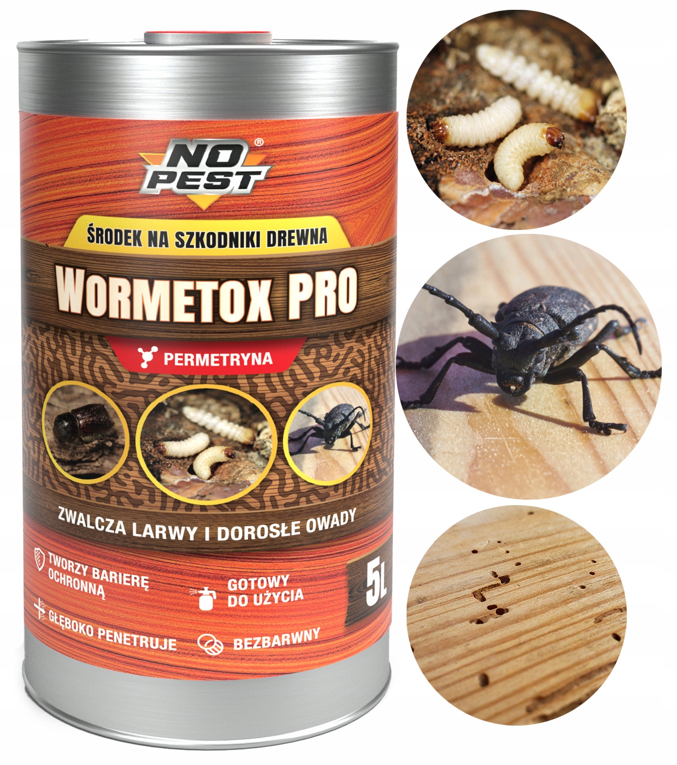 Środek Preparat Na Korniki Szkodniki Drewna Impregnat Do Drewna No Pest 5L