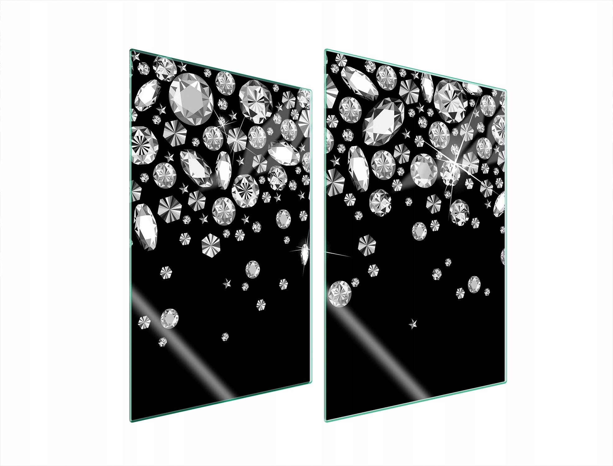 Skleněná Ochranná Deska Do Kuchyně 2x35x52 Diamanty Tvrzené Sklo