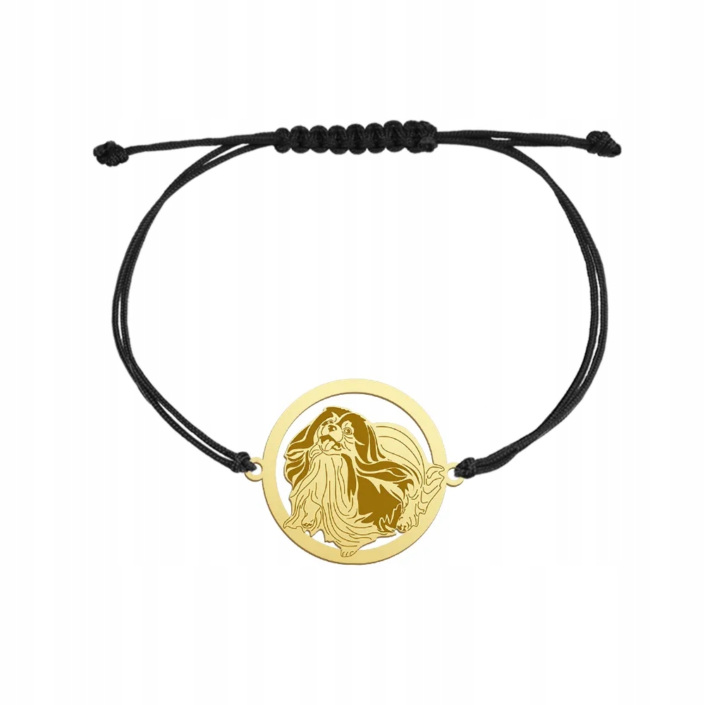 Zlatý náramek se psem Phalene Stříbro 925 Dárek Žena Gravírování Bonus