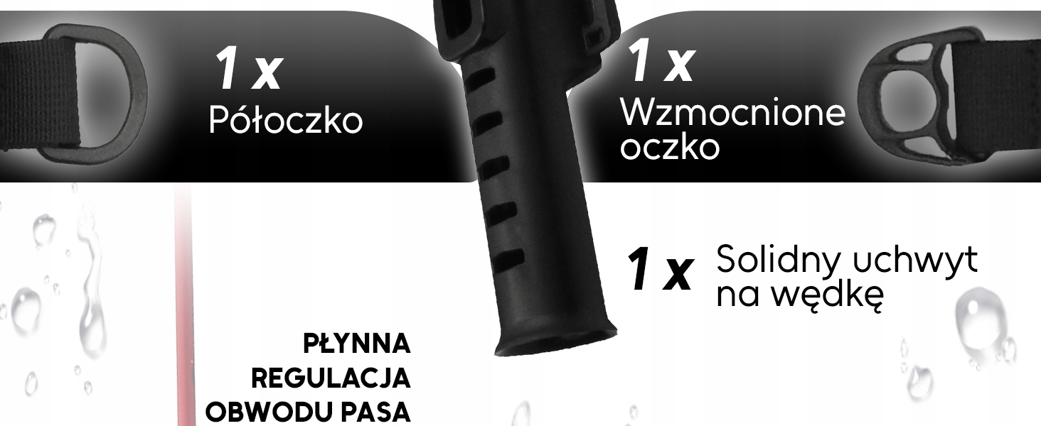 3Kamido Регульований Рибальський Ремінь З Тримачем Для Вудки Та 6 Гачками