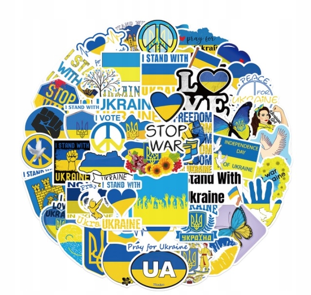 

Naklejki Na Laptop Sticker Bomb MIX Ukraina 50szt