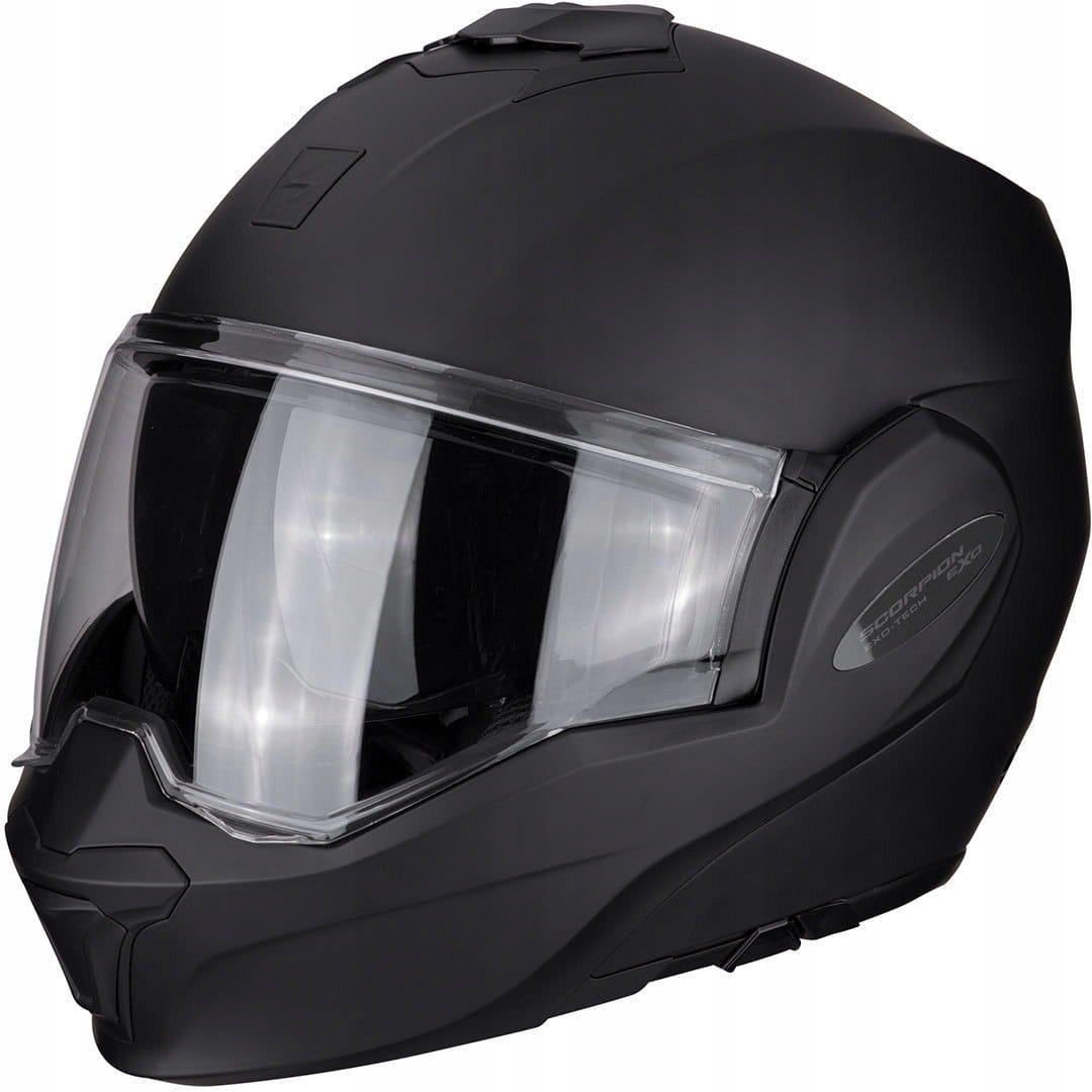 Modulárna Motocyklová Prilba Scorpion Exo-tech Evo Black Matt Čierna