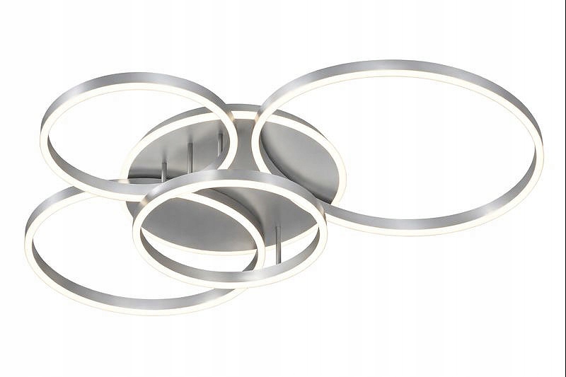 Подвесной светильник кольцо плафон круг люстра LED пульт дистанционного управления 3 цвета серебро