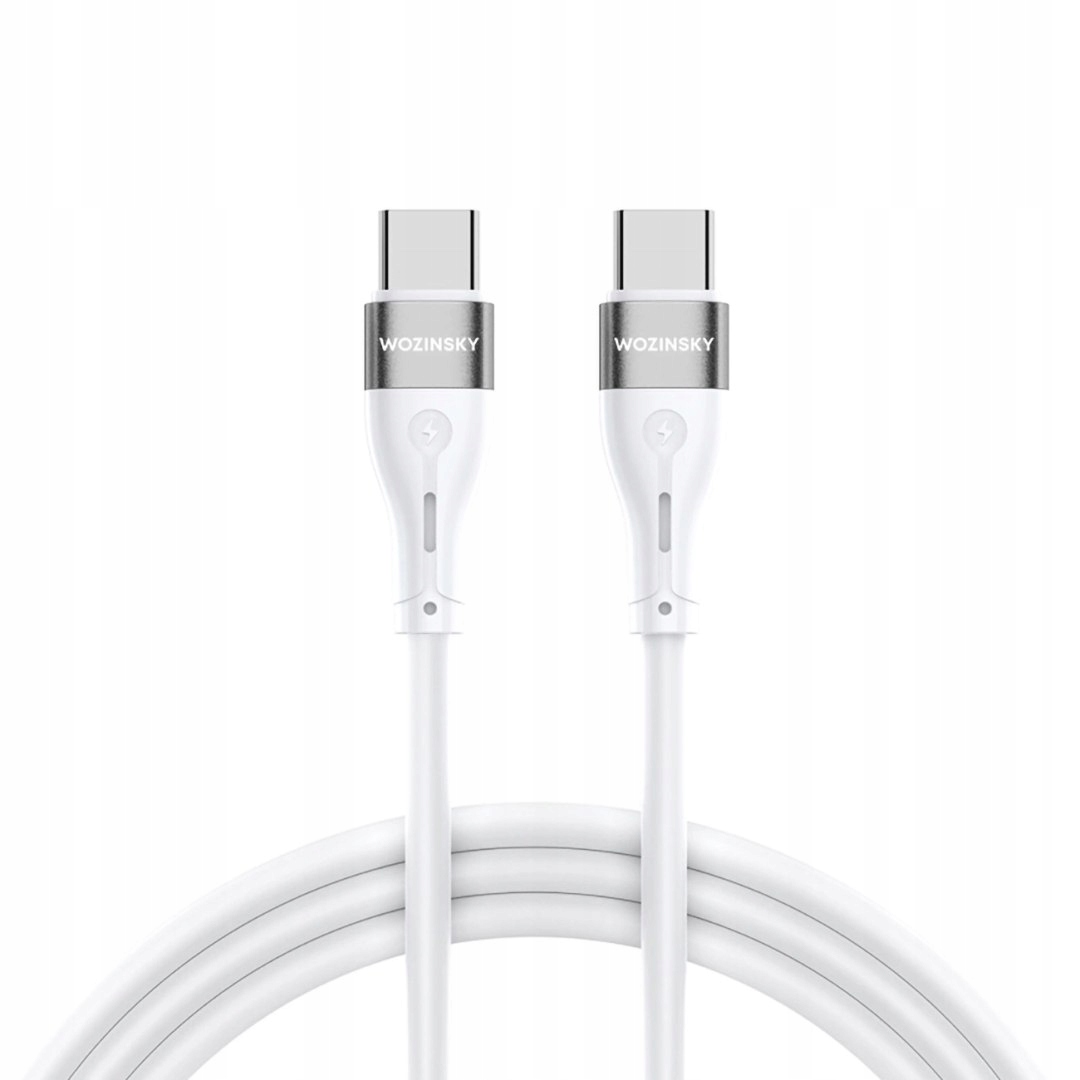 Wozinsky WSTCC1 PD 65W USB-C do USB-C 1m Biały
