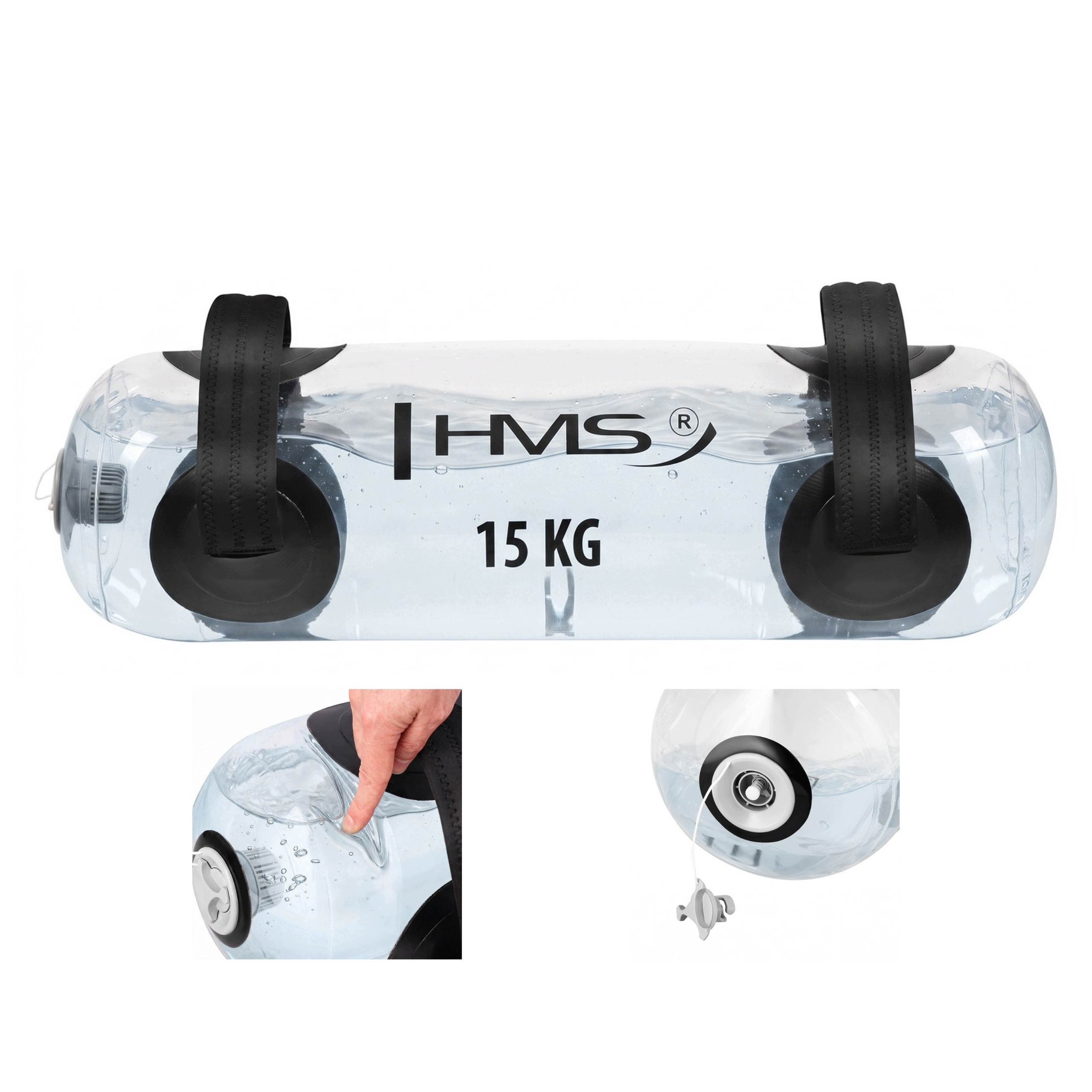 Zátěžový vak pro naplnění vodou aqua powerbag nastavitelný 15 kg Hms