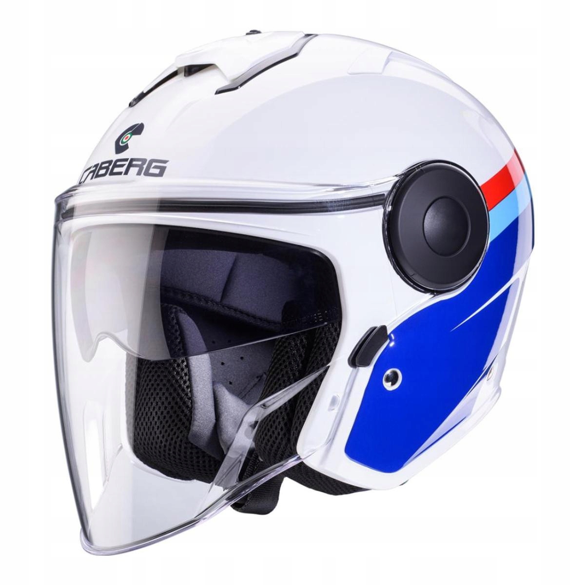 Otvorená Prilba Caberg Soho Zephyr Biela/Modrá/Červená Veľkosť M