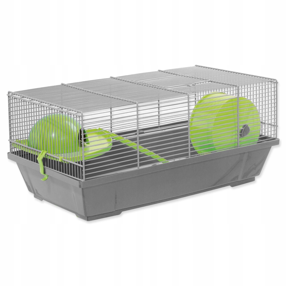 Levně Klec Small Animals Erik šedá, výbava zelená 50,5x28x25cm