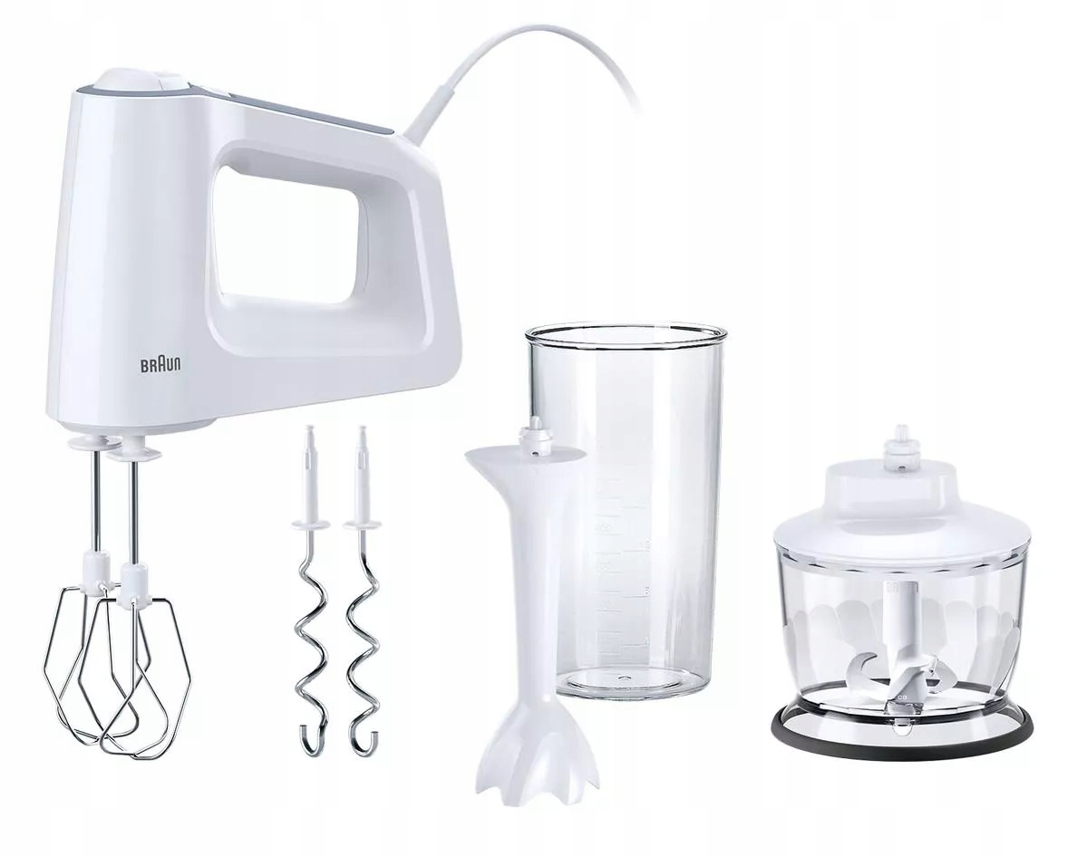 Mikser ręczny Blender 2 w 1 Braun MultiMix 3 Hm 3135 500 W biały