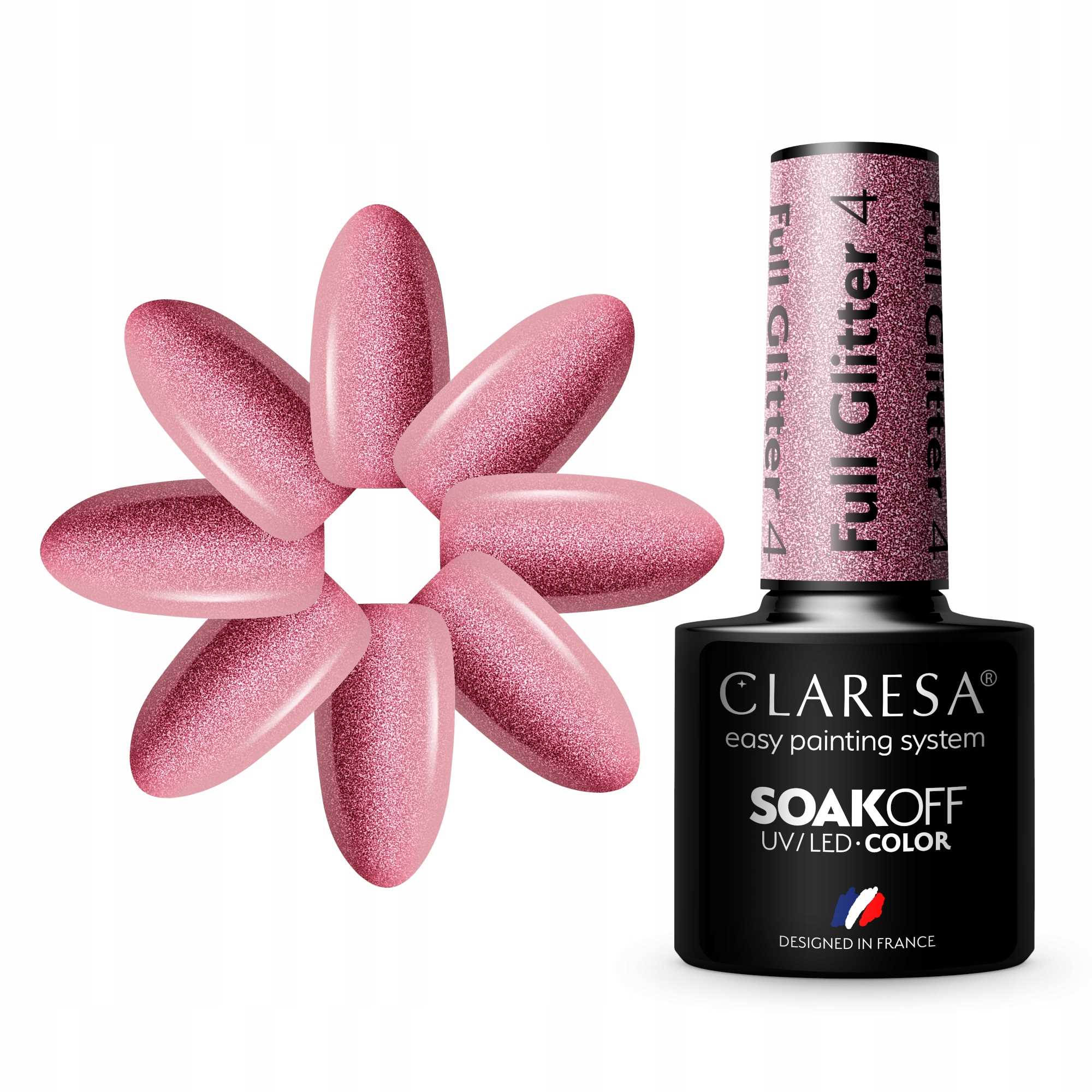 

Claresa Lakier Hybrydowy Full Glitter 4 -5G