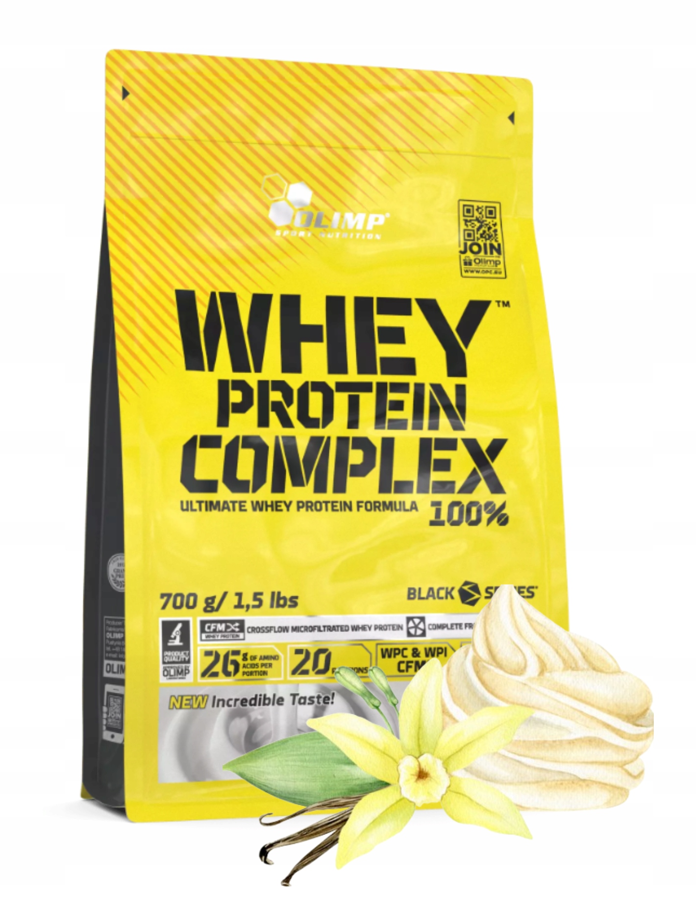 Olimp Whey Protein Complex 100% 700 g Vanilková zmrzlina Bílkoviny Svalová hmota