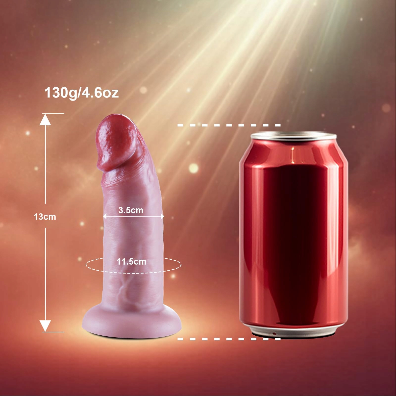 AMAZONAS Realistyczny Dildo Silikonowy 13 cm Do Stymulacji G Punktu i Anusa — miniatura 7