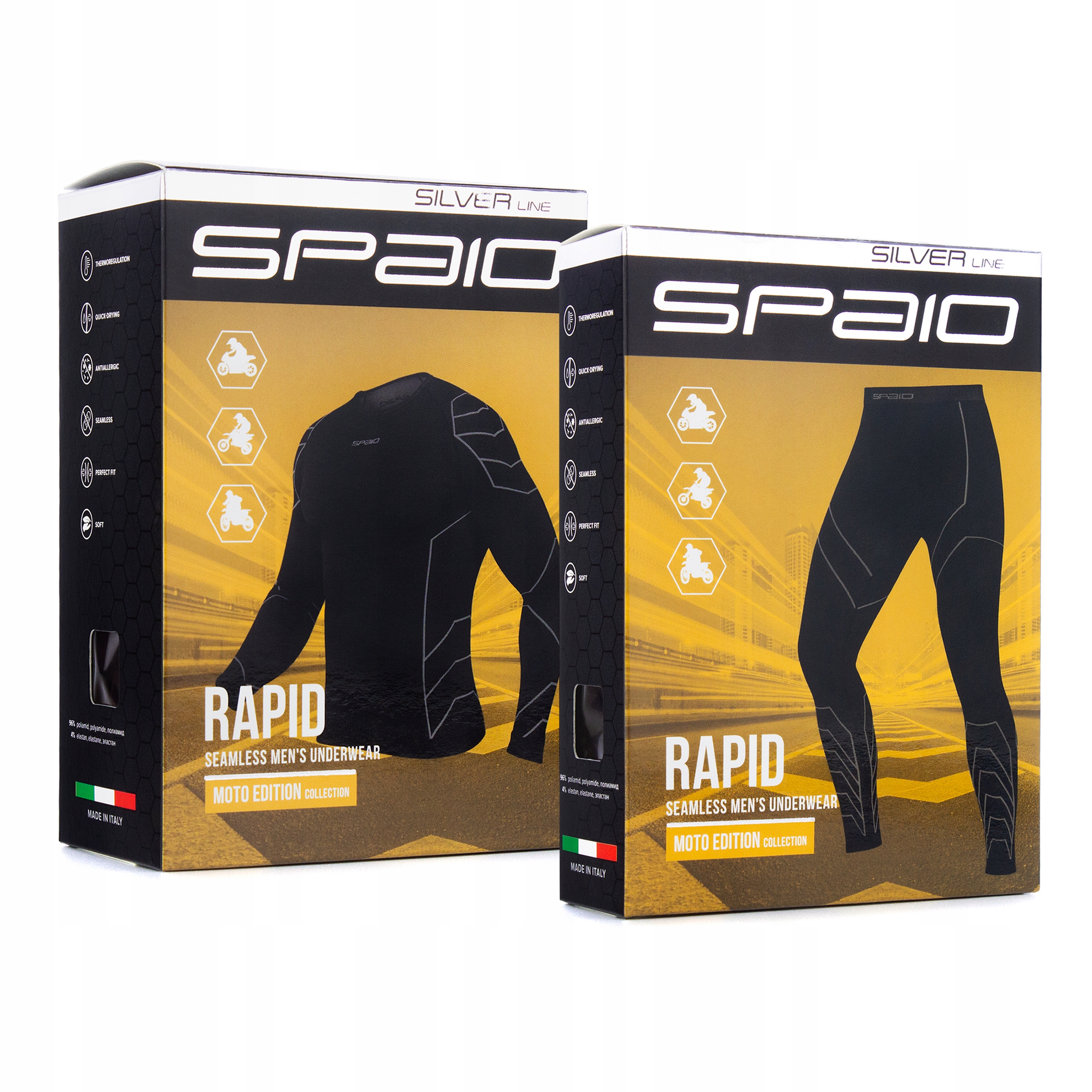 BIELIZNA TERMOAKTYWNA SPAIO zestaw motocyklowy koszulka spodnie męska XL EAN (GTIN) 5901282485439