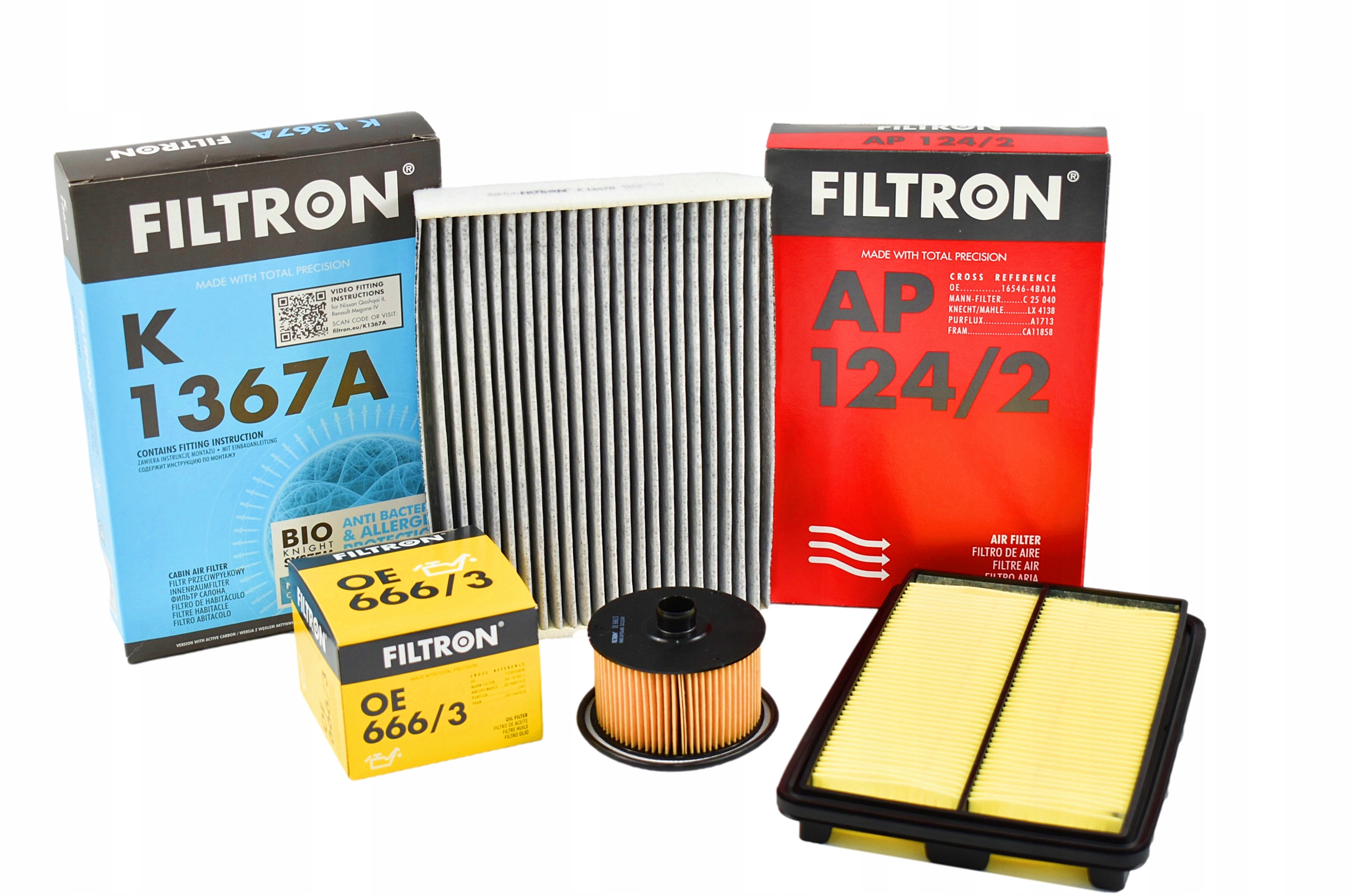 Filtron Sada Filtrů Pro Nissan Qashqai 1.2 T Renault Kadjar 1.2 1.3 Tce