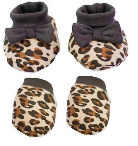 

Komplet Niedrapki Buciki dla dziewczynki panterka