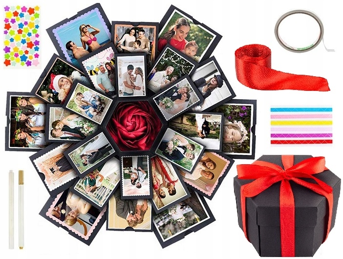 Krabička Překvapení na fotografie Diy Album Dárek