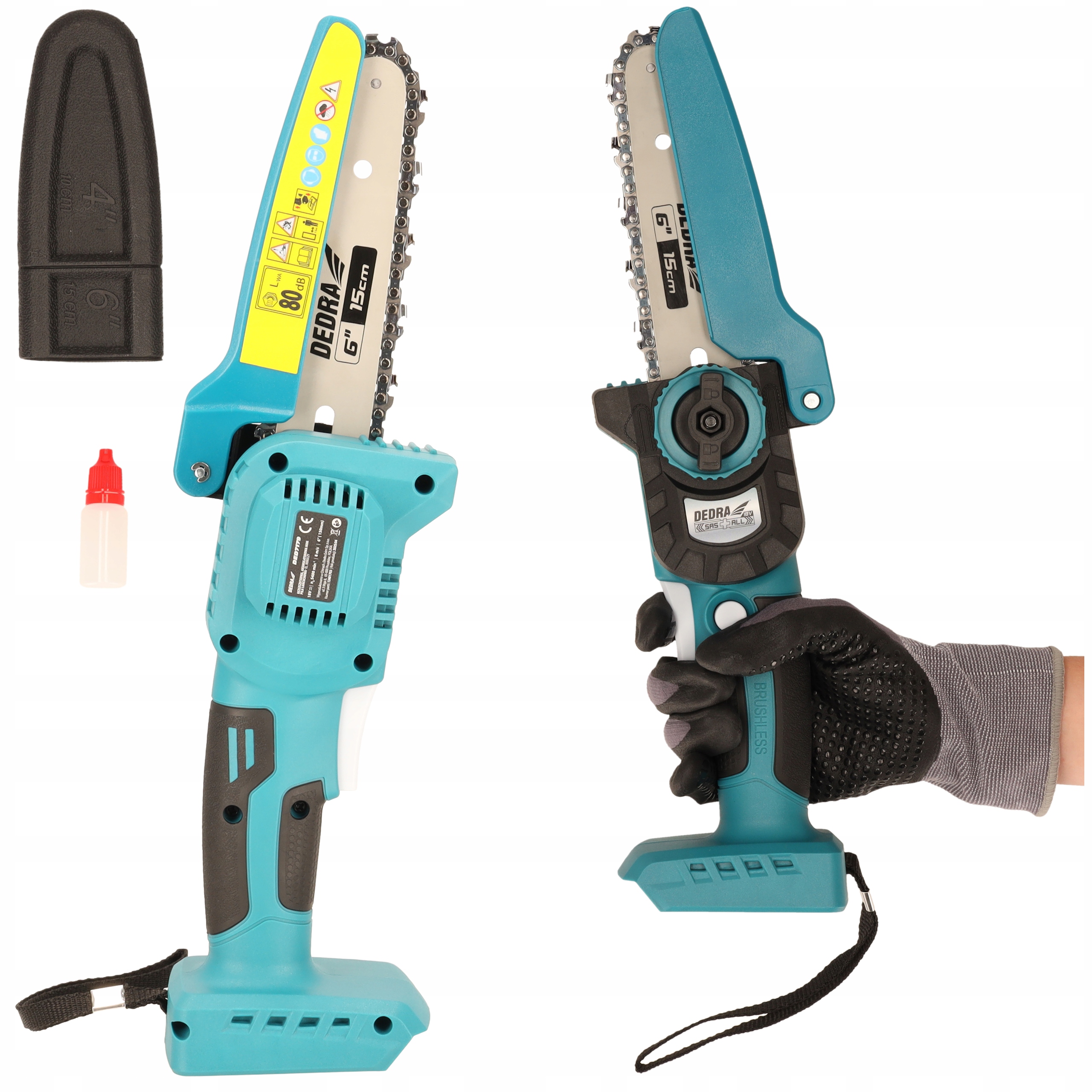 Mini Piła Łańcuchowa Akumulatorowa 6" 15cm Dedra Sas+all Pilarka gałęziówka