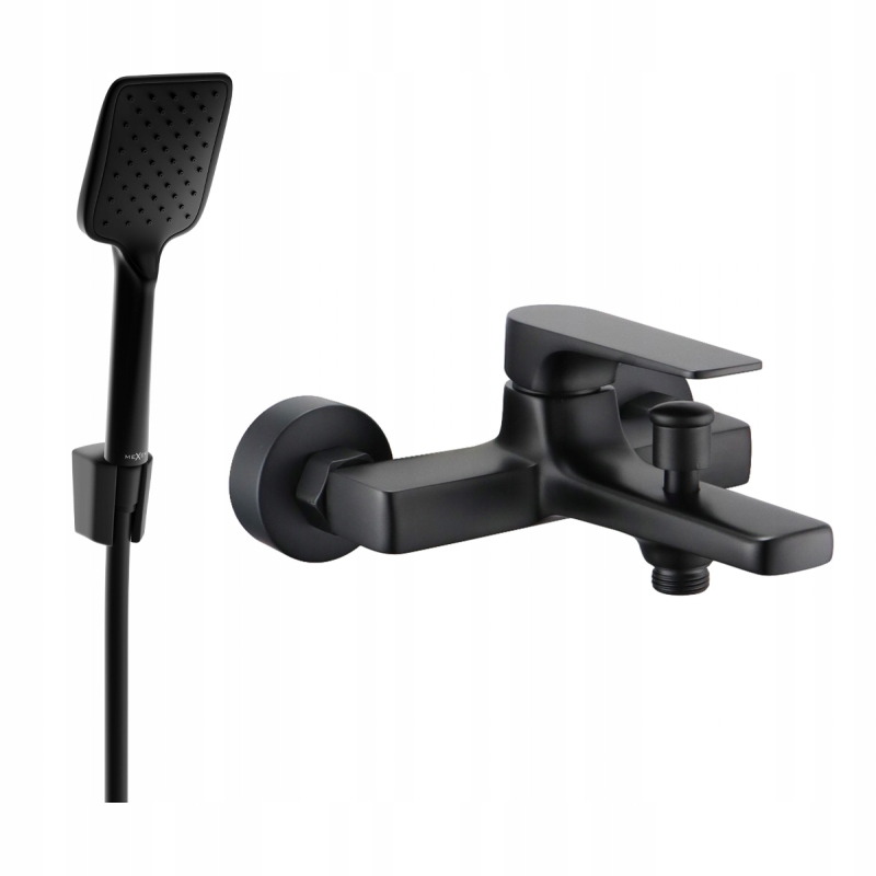 Mexen Lynx R62 vaňová batéria so sprchovacím setom, čierna 74593R62-70