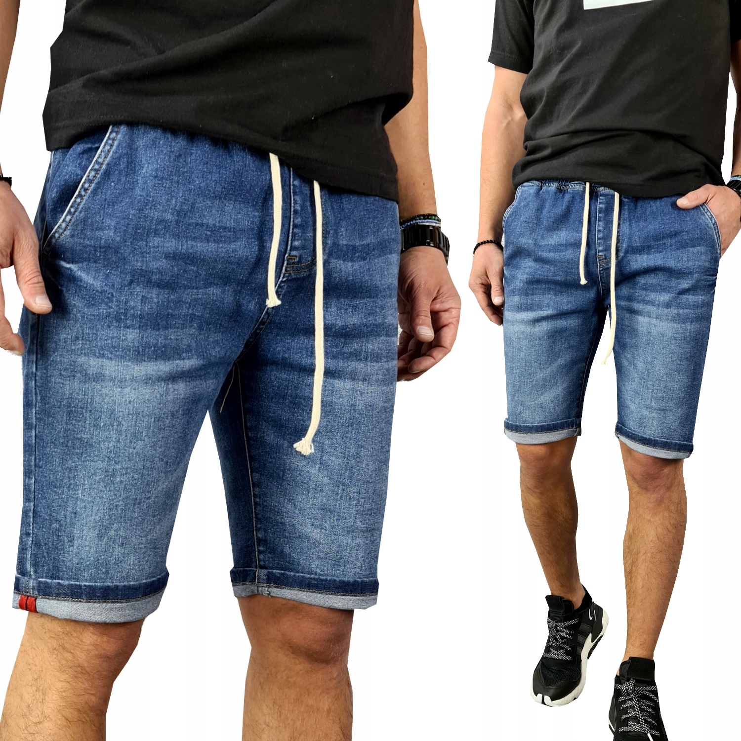 

Spodenki Jeansowe Modne Wywijane Mocne 029 L