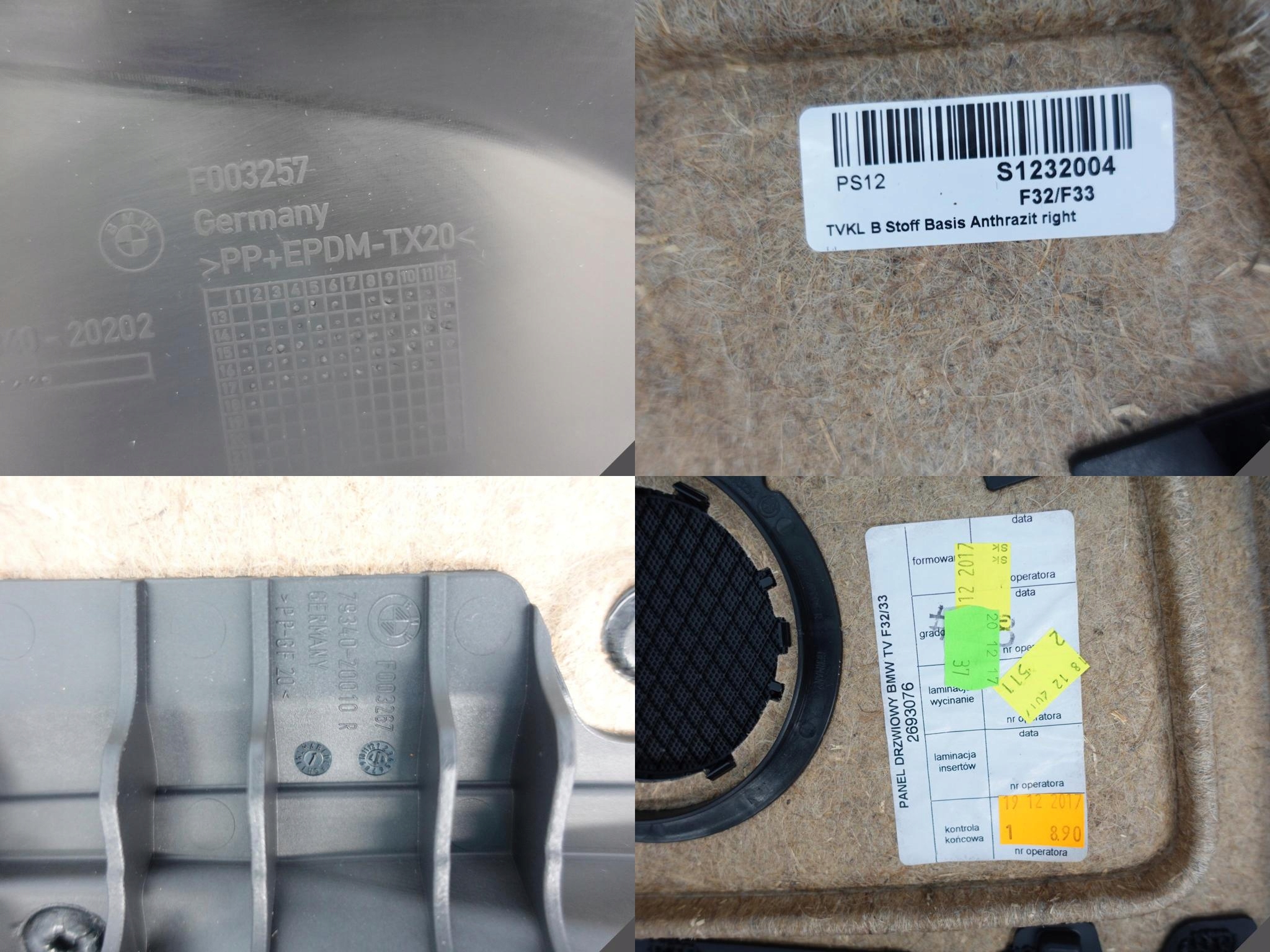 BMW 4 F32 F33 side upholstery right front