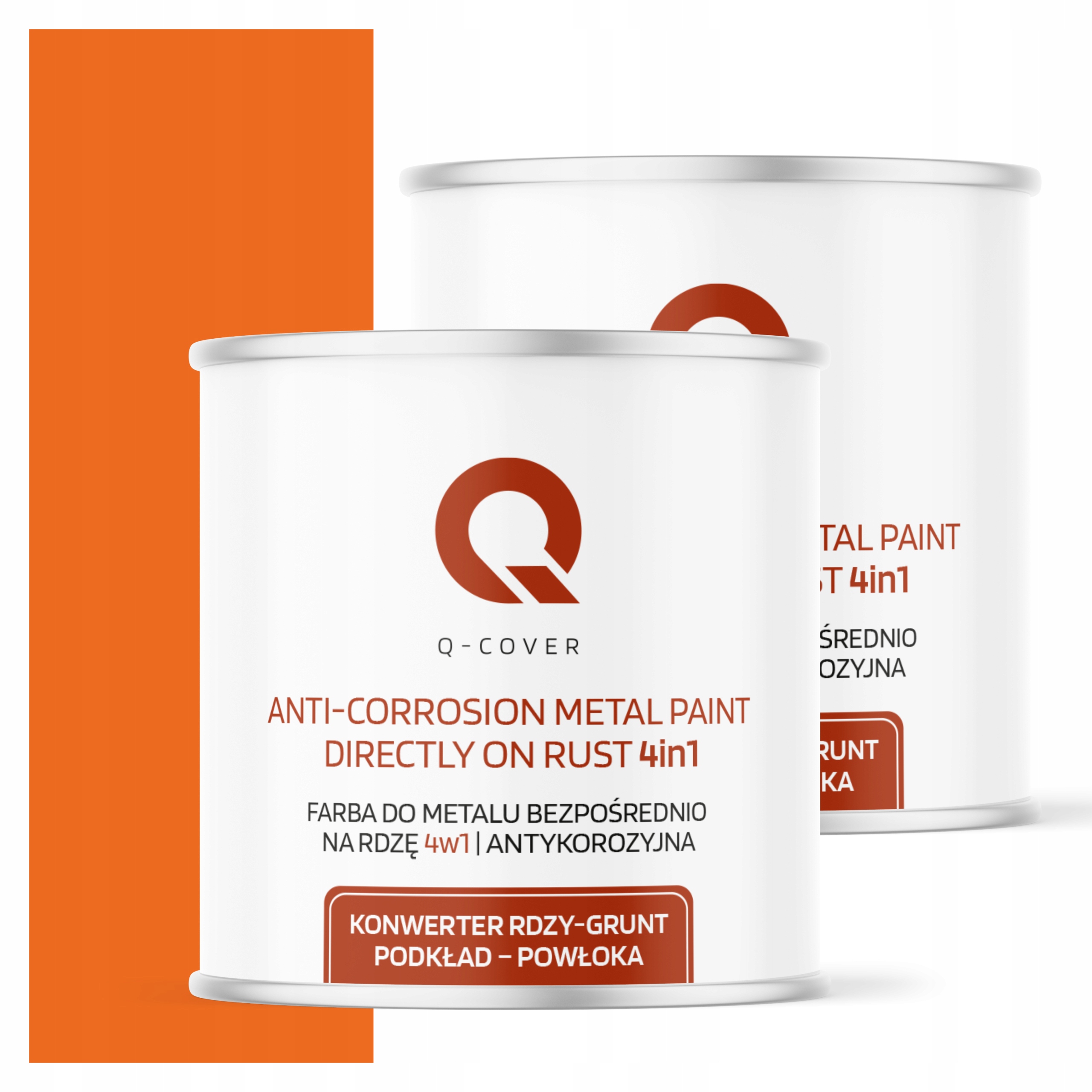 Farba Priamo na hrdzu Metal Aluminium Oceľ 2,5L 4v1 Lesk Jasnočervená