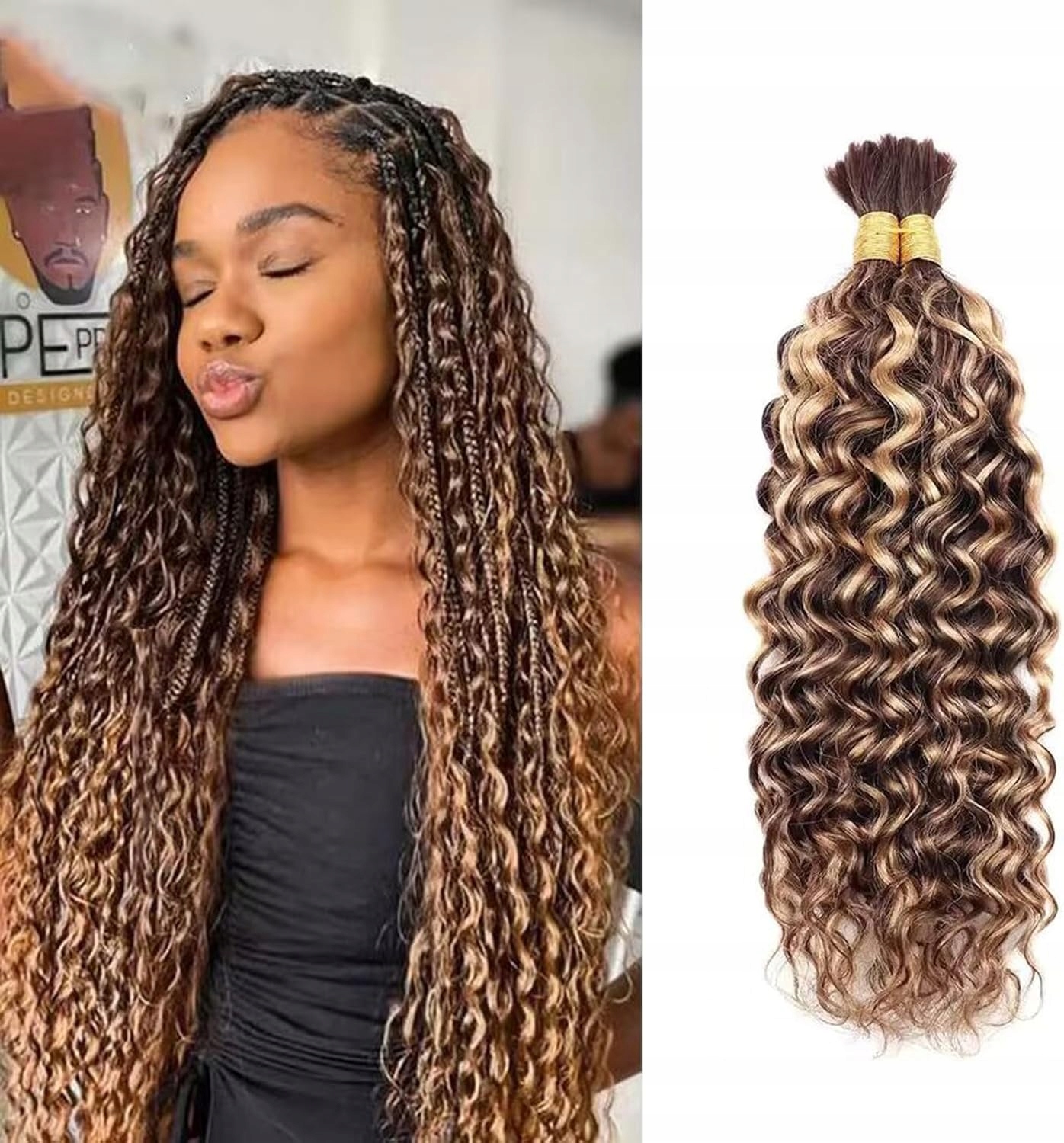 Vlasy do copánků Boho Water Wave 60 cm 2x100 g P4/27# brazilské