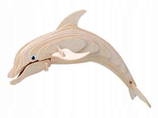 

Delfin składanka drewniana puzzle 3D H002