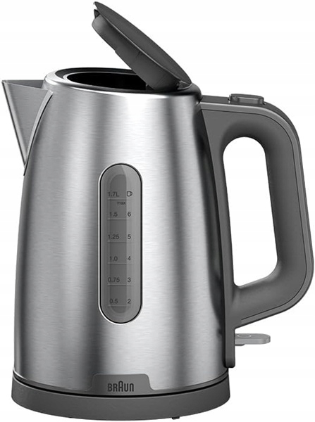 Czajnik elektryczny bezprzewodowy 2200W 1,7l Braun WK1500GY (nk)