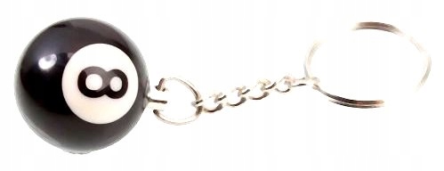 brelok bila czarna nr 8