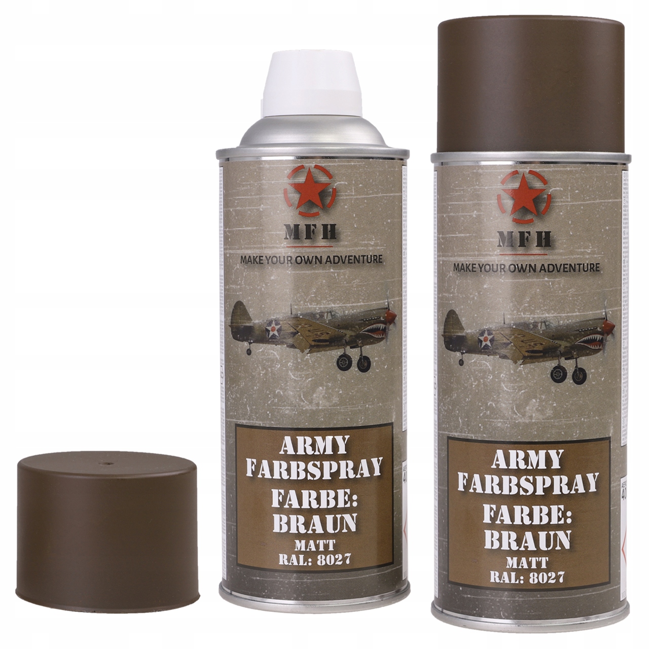 Farba w Sprayu Wojskowa do Maskowania Broni Sprzętu 400ml Mfh Brązowa Mat
