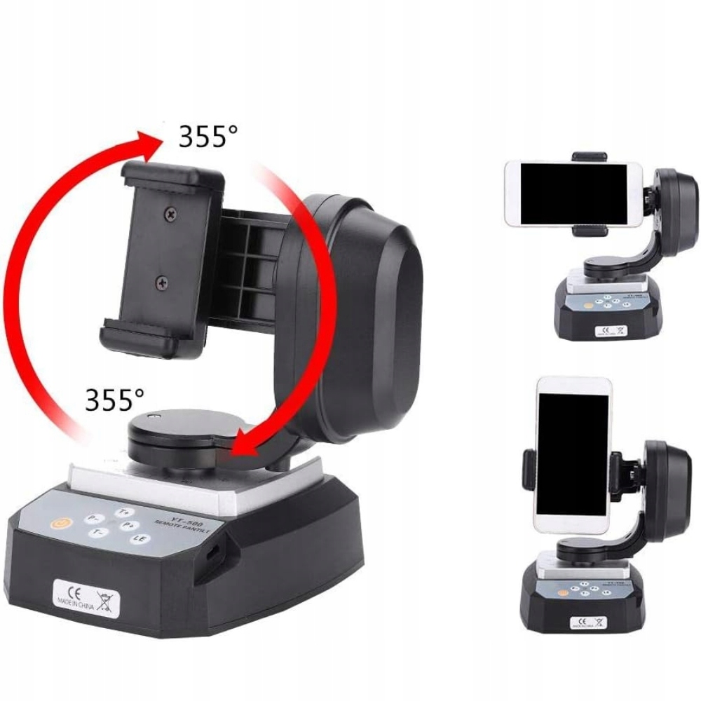 Topiky Zmotoryzowana Głowica Pan Tilt 355° + Pilot + Statyw Adapter Marka bez marki